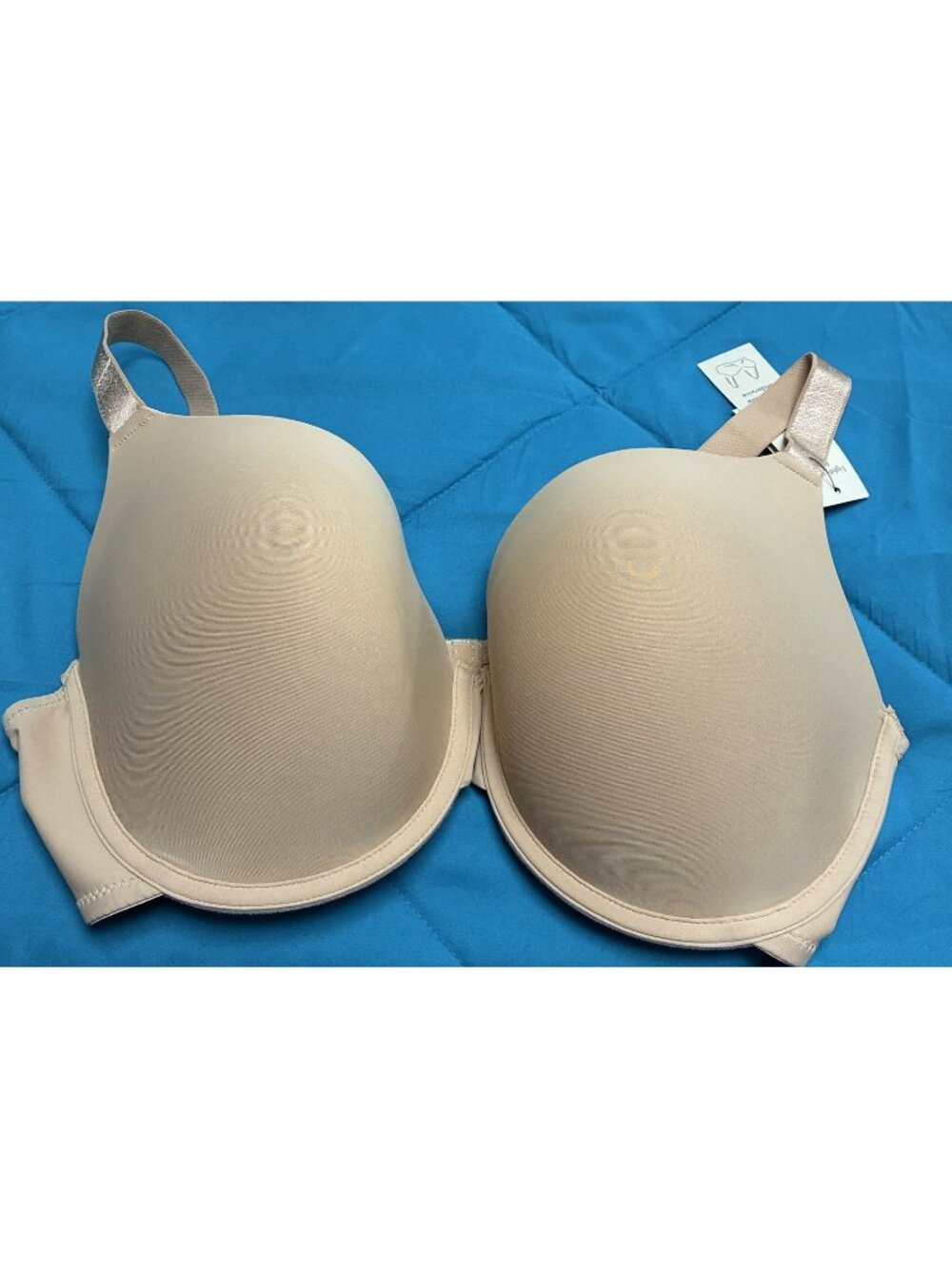 No Boundaries Women's 38DD T-Shirt Bra Lightly Lined Beige Underwire NWT